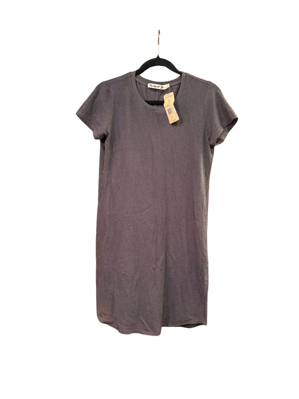 Michael Stars $98 NWT Oxide Mesh Short Sleeve Dress XS Made in USA P2P 16-18”